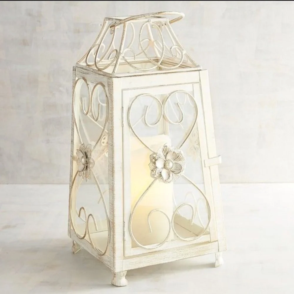 Pier 1 Imports Ivory Washed Lantern